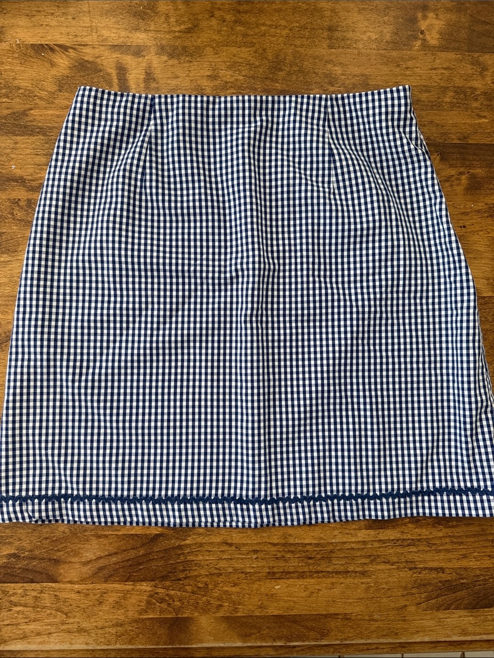 'Kelly’s Kids' Women's Navy Gingham Mini Skirt, Size 10
